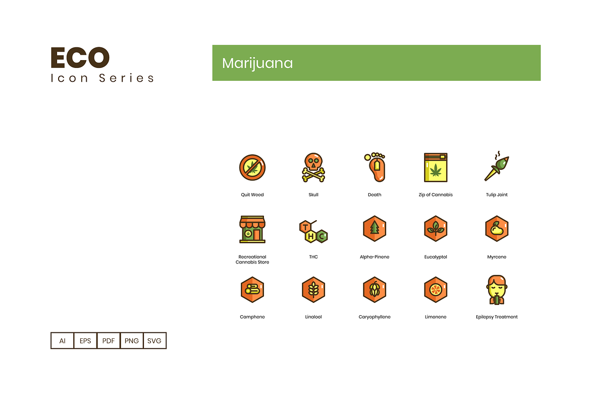 83 Marijuana & Weed Icons | Eco, an Outline Icon by Flat Icons