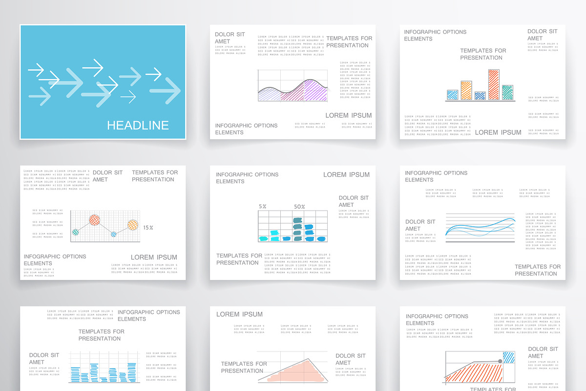 Infographic brochure elements, a Work Illustration by Mechik (Photo 9 of 10)