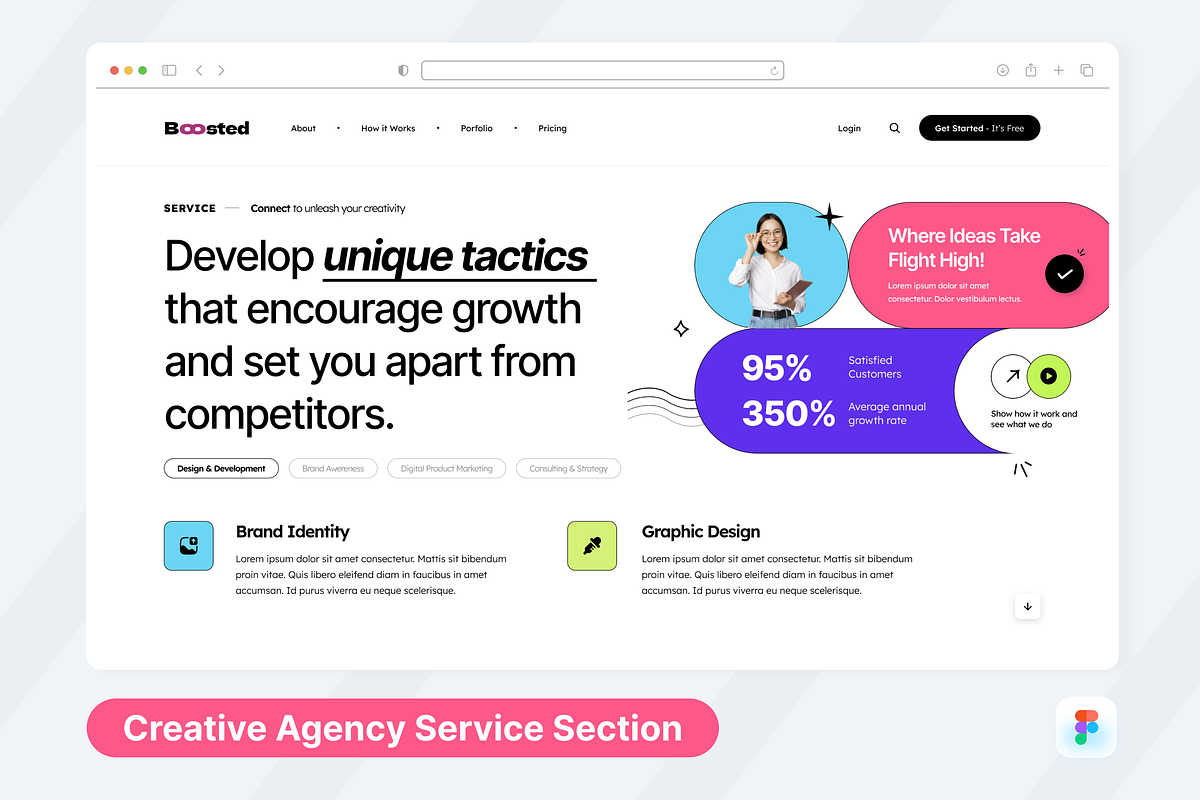 Boosted Service Section UI Template, a Templates & Theme by SquidPixey (Photo 1 of 3)