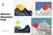 Mountains - Abstract Landscapes, a Graphic by Norse Studio (Thumbnail 1 of 4)