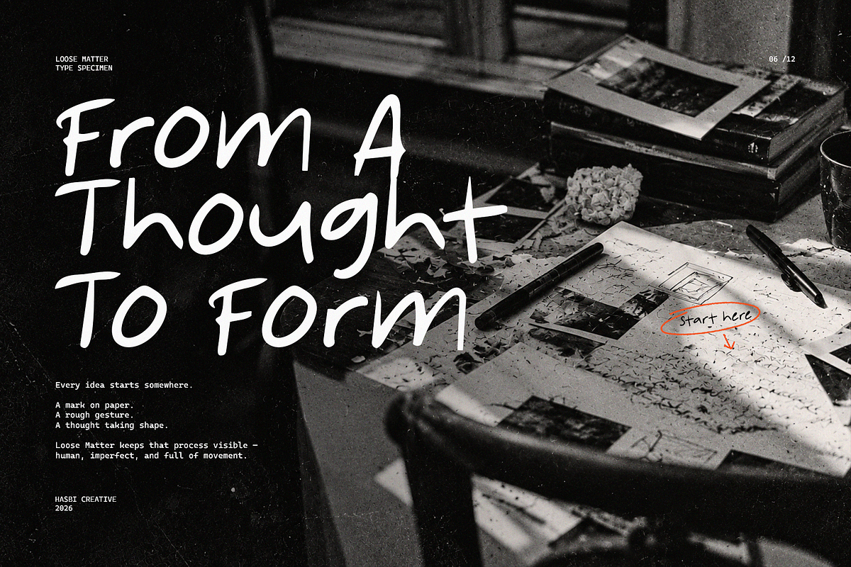 Loose Matter - Handwritten Font, a Handwritten Font by Hasbi Creative (Photo 6 of 12)