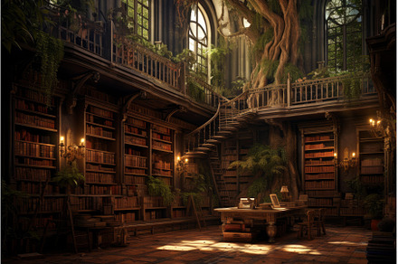 Serene Old library education, a School & Education Photo by Ylivdesign