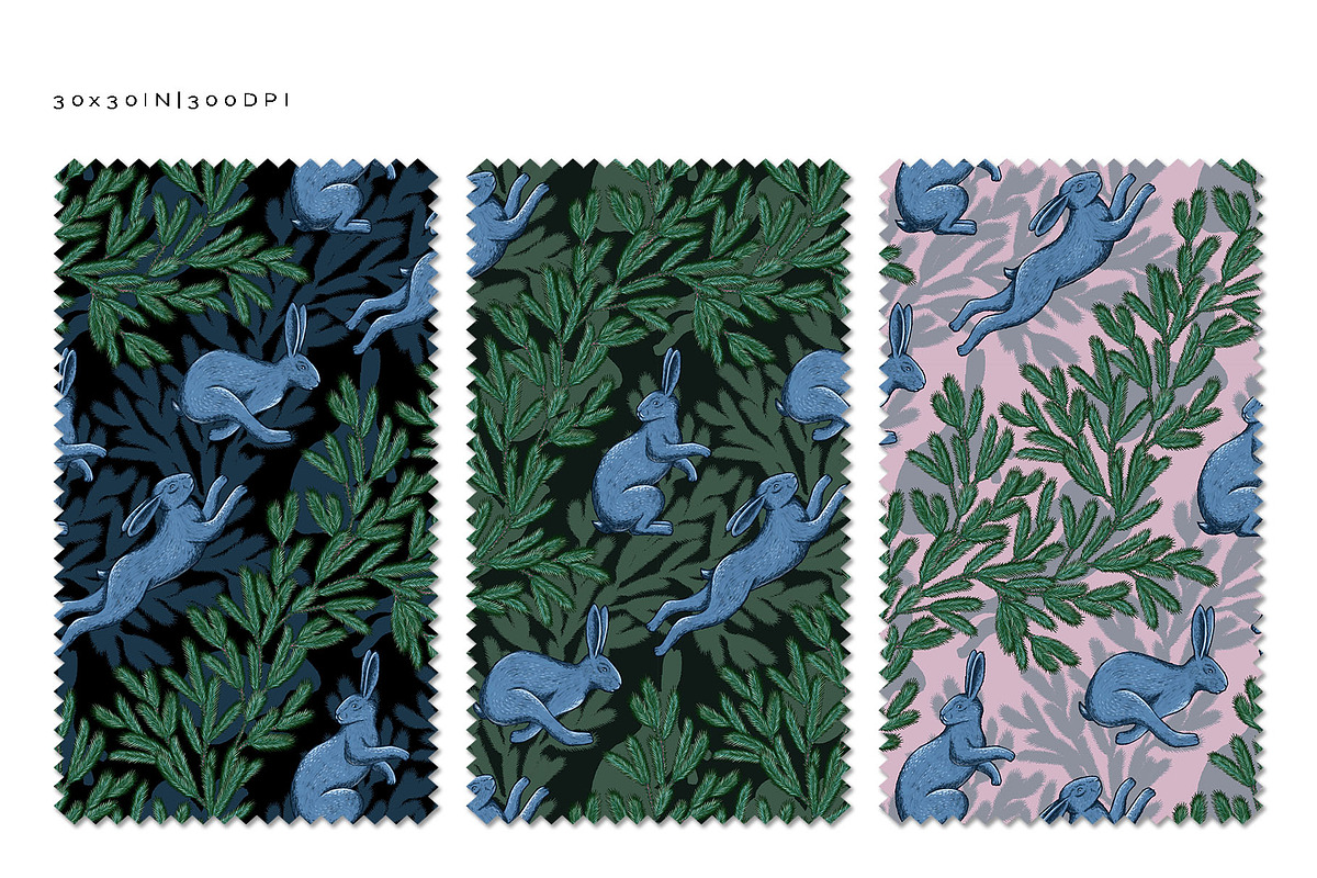 Moonlit Woodland — Winter Patterns, an Animal Illustration by Liiafis (Photo 8 of 15)