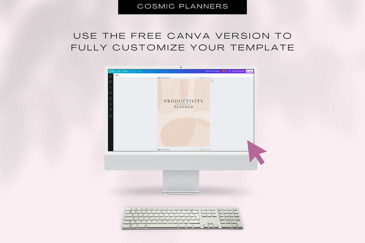 Productivity Planner Canva Templates, a Templates & Theme by Cosmic Design (Photo 7 of 7)