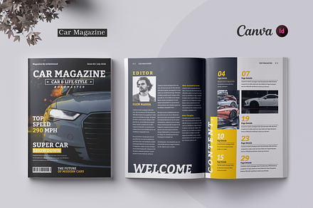 Car Magazine | Canva, a Magazine Template by ArtisticLand