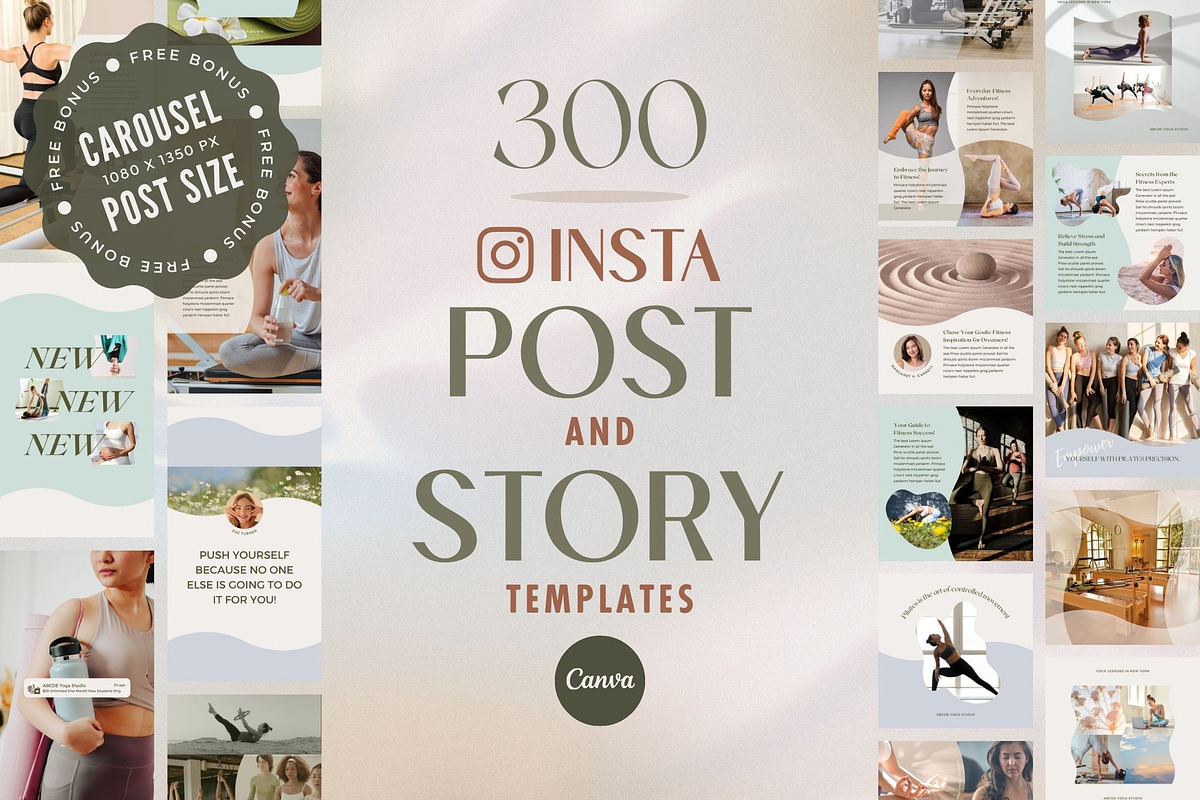 Canva Instagram Templates Yoga