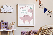 Dinosaur Birthday Clipart, an Animal Illustration by JulzaArt (Thumbnail 5 of 6)