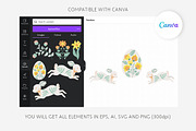 Folk Spring – Easter Bunny Clipart, a Decorative Illustration by Jenny Quince (Thumbnail 13 of 14)