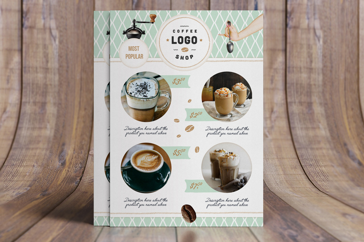 Flyer Retro CoffeeShop, a Flyer Template by ZiziMarket (Photo 2 of 2)