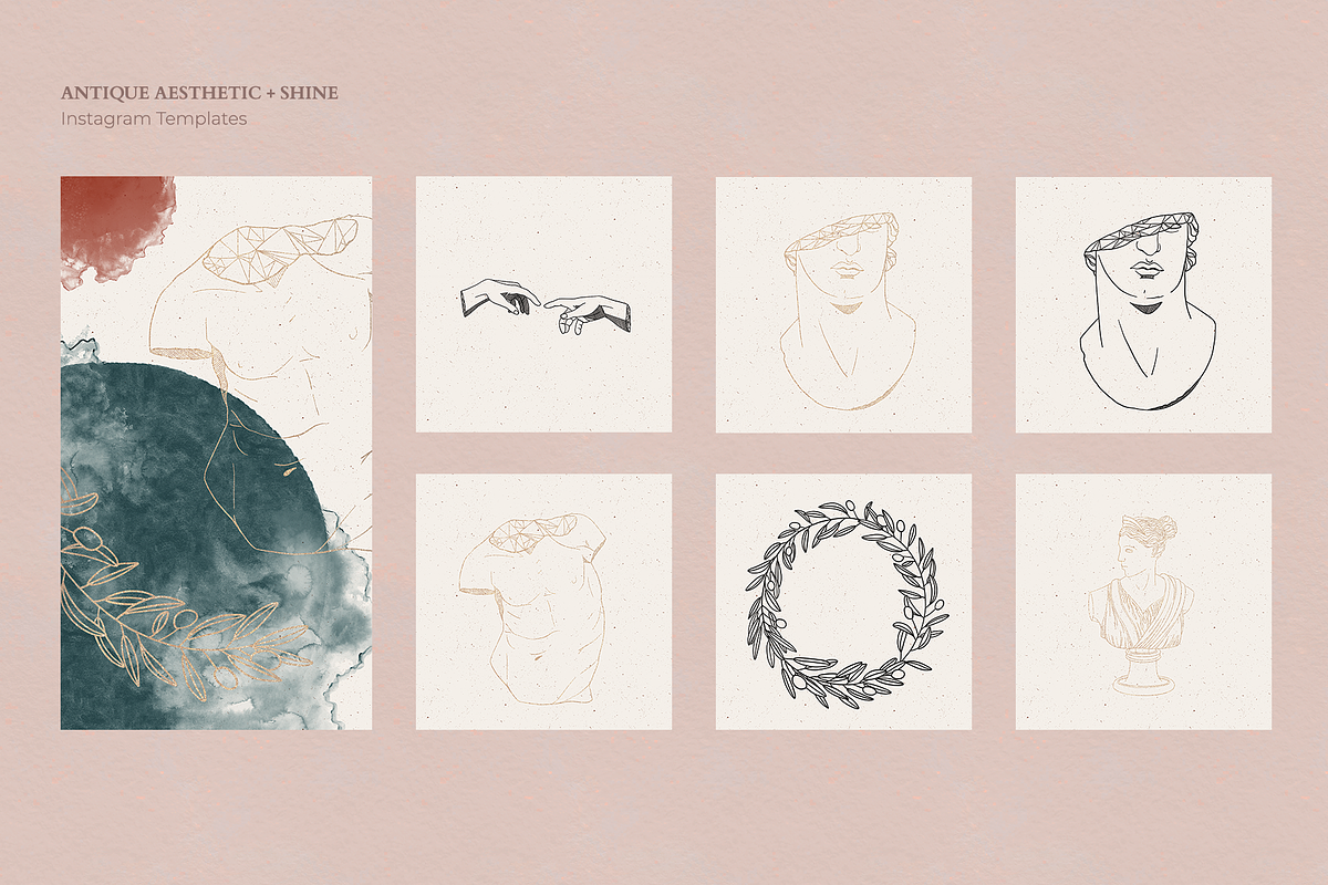 ANTIQUE AESTHETIC + SHINE templates, a Background Graphic by mamormo (Photo 5 of 13)