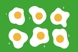 Fried Egg Vector Illustrations