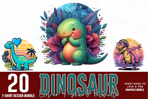 Cute Dinosaur SVG Design Bundle, an Illustration by Sofia's Fashion
