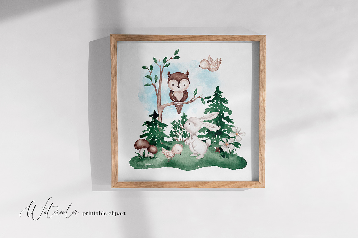 Woodland animals clip art, an Animal Illustration by SirenaArt (Photo 10 of 11)
