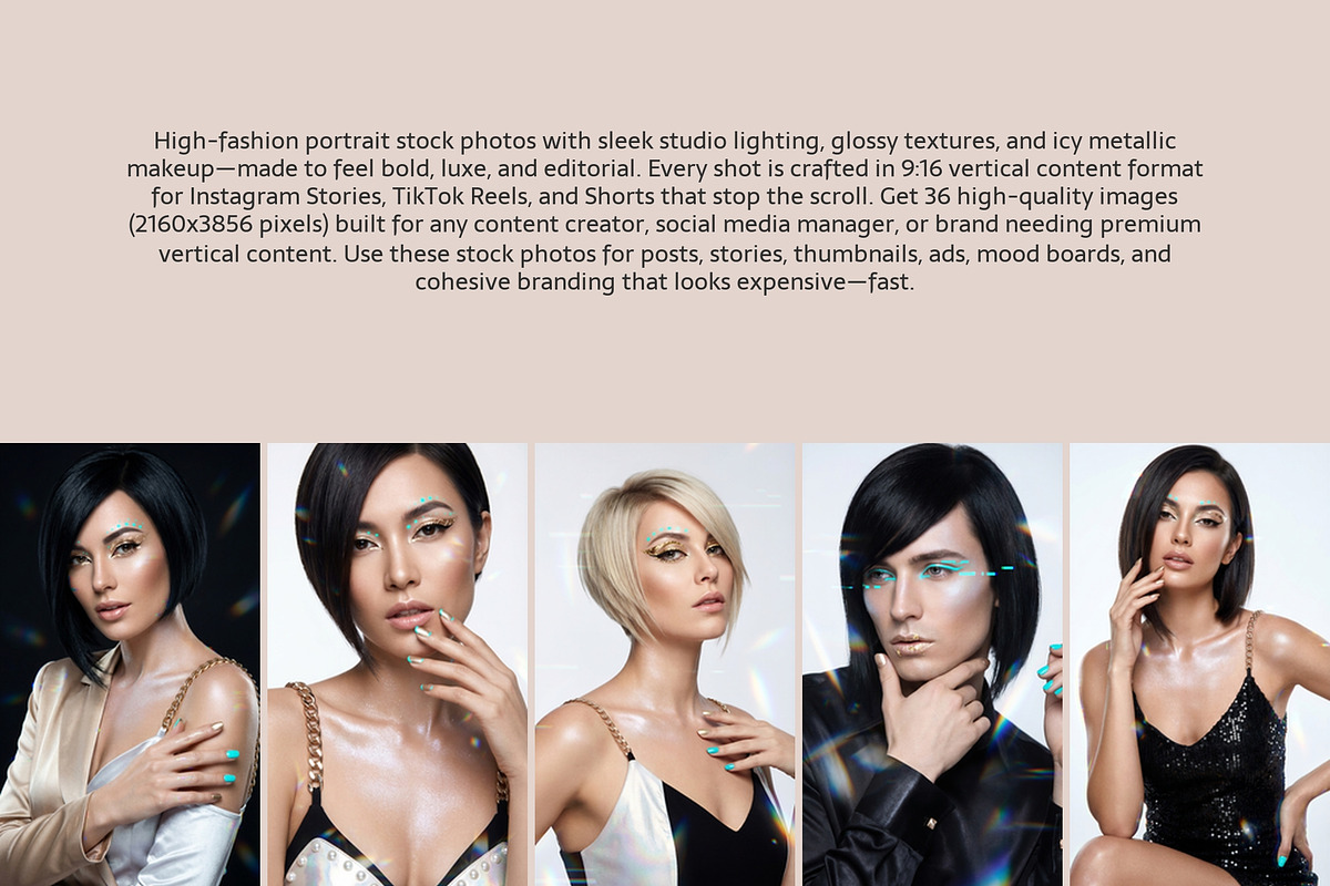 Chrome Glam, a Beauty & Fashion Photo by AI Petr Creative Agency (Photo 2 of 7)