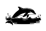 Dolphin Jumping Silhouette Vector, an Illustration by Designs_River (Thumbnail 9 of 51)