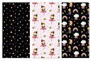 Watercolor cute ballerina. Girl set., an Illustration by babenkoirusa (Thumbnail 5 of 10)