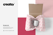 Mailing Box & Wrapping Paper Mockup, a Packaging Mockup by Creatsy (Thumbnail 7 of 9)