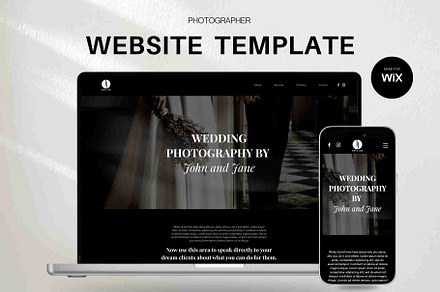 Wix Website Template - Photographer, a Wix Template by Evara Creative Agency