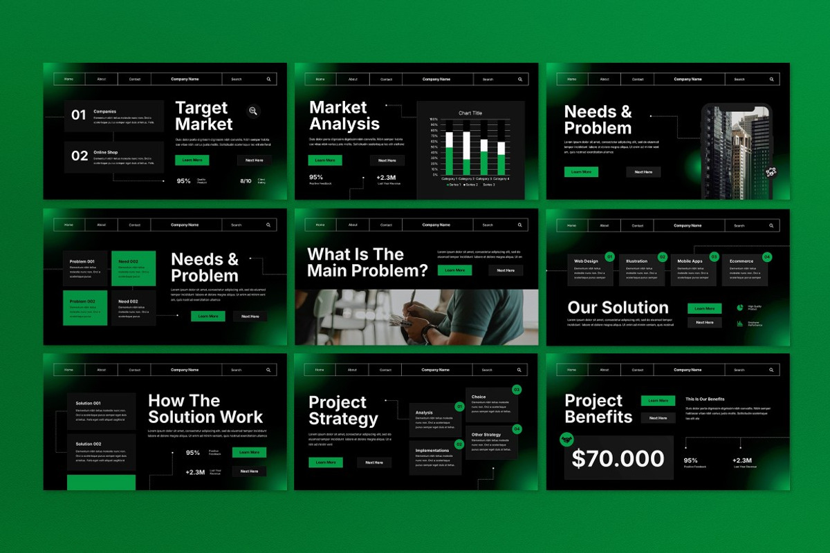 Black Business Proposal Keynote, a Presentation Template by graphicook (Photo 3 of 4)