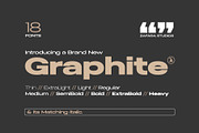 Graphite - Wide sans serif family, a Sans Serif Font by Zafara Studios (Thumbnail 1 of 9)