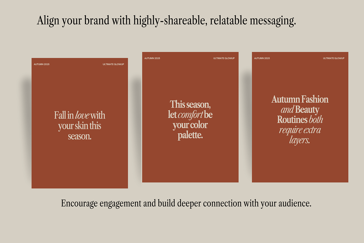 100 Autumn Quotes for Instagram Templates in Canva for Beauty Industry preview 4