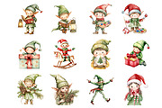 Watercolor Elf Clipart, an Illustration by Design Market (Thumbnail 2 of 4)