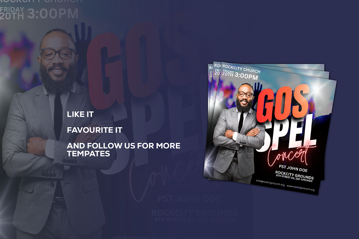 Church Flyer Canva Template, a Social Media Template by Sipi_Graphics (Photo 3 of 3)