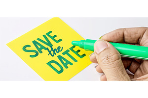 Save the date reminder note with, a Business Photo by piter.goskov