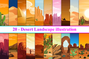 Desert Landscape, a Decorative Illustration by Digital Studio