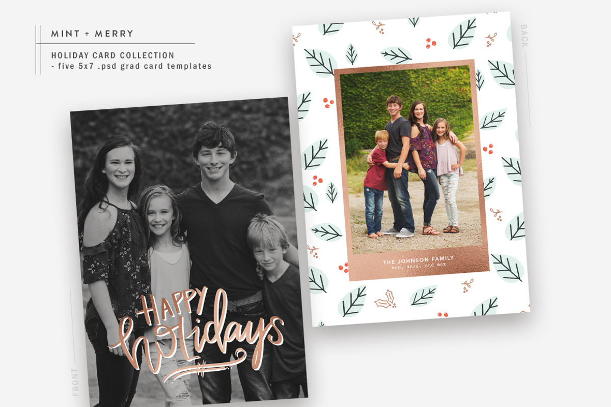 Mint + Merry | Christmas Card Bundle, a Card Template by The Modern Collective (Photo 4 of 6)