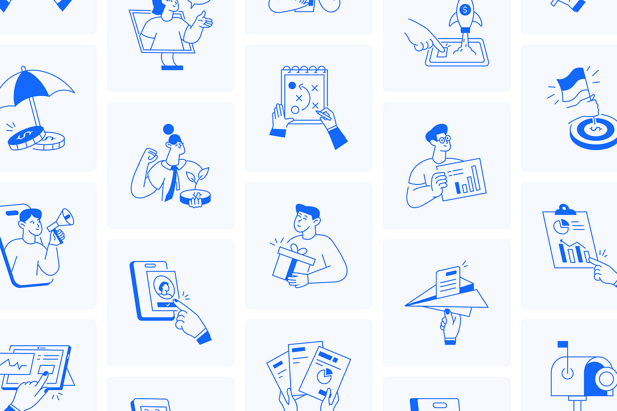 100 Business Icons, an Outline Icon by Vectors Market (Photo 6 of 9)