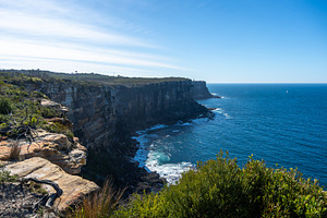 Dramatic coastal cliffs along Fairfax Walk in Manly, Sydney, Aus, a Nature Photo by GoodGoods