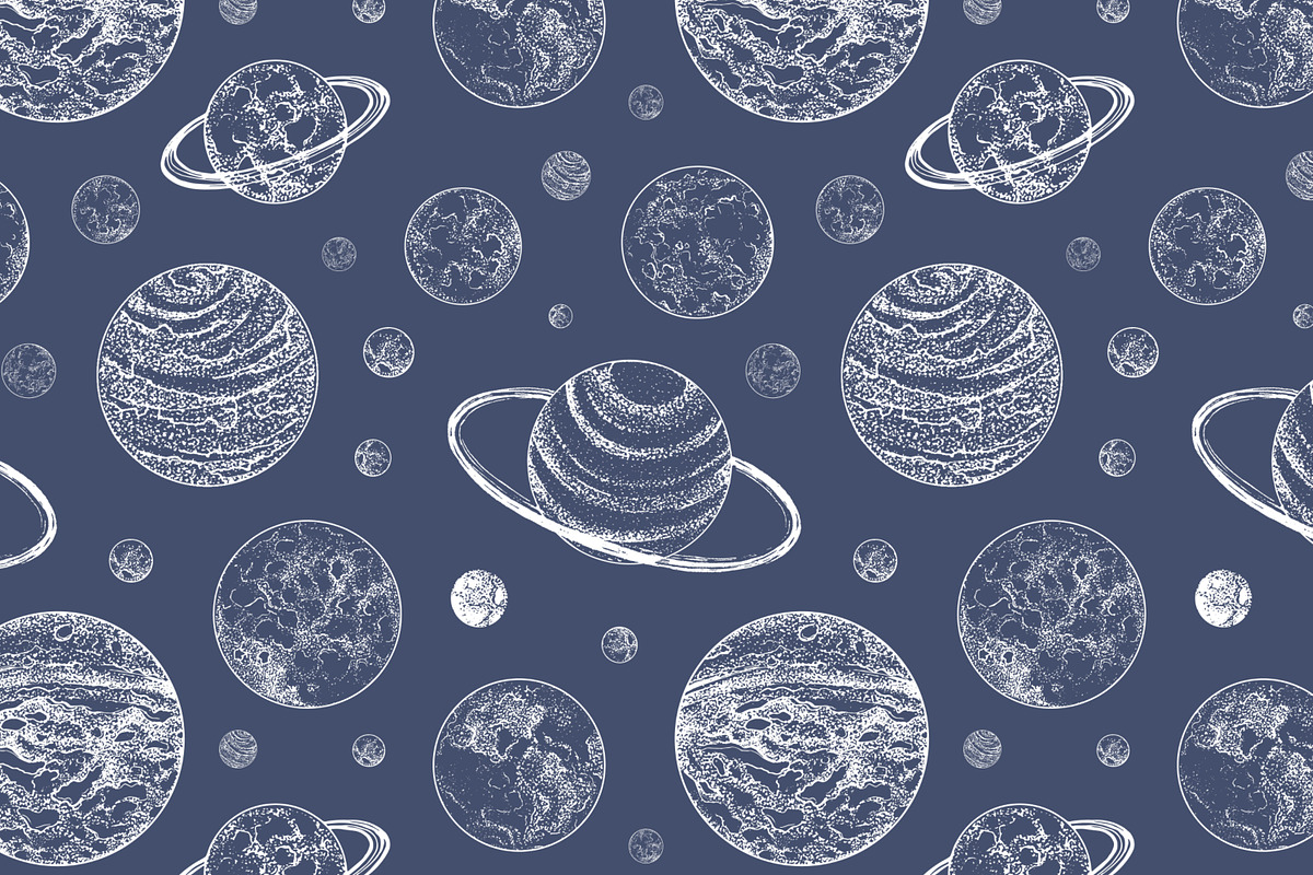 Planets bundle, seamless patterns, an Object Illustration by Good Studio (Photo 6 of 16)