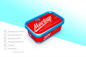 Plastic Container Mockup 400g