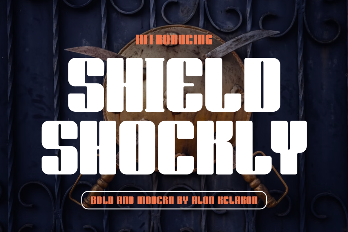 Shield Shockly, a Sans Serif Font by alon kelakon (Photo 1 of 6)