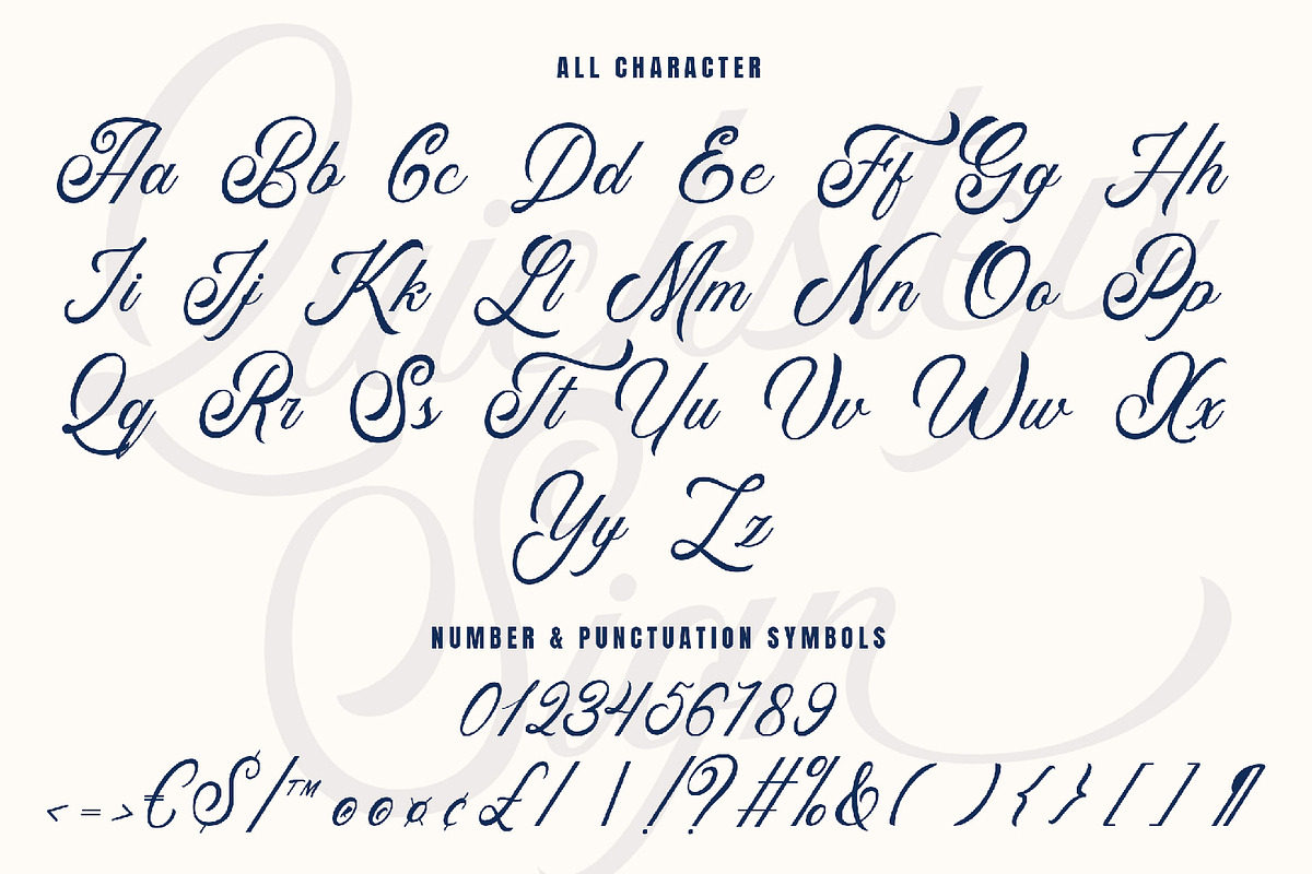 Quickstep Sign - Clean Script Font, a Script Font by AQR Studio (Photo 7 of 8)