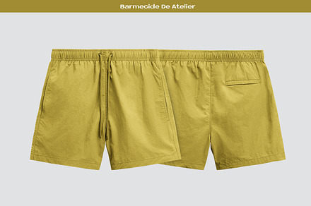 Trainer / shorts mockup, a Bottom Mockup by Barmecide Mockup Studio