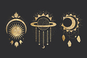 Golden kaleidoscope. Vector graphics, a Decorative Illustration by Chikovnaya (Thumbnail 9 of 14)