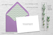 Wedding Invite mockup bundle scene, a Print Template by chattypress (Thumbnail 3 of 5)
