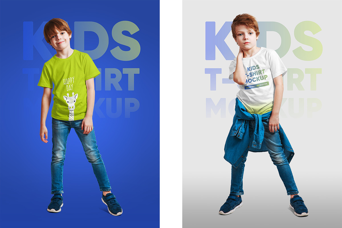 Mixed Kids T Shirt Mockups Vol3, a Shirt Mockup by Hi, Mock-Up! (Photo 5 of 15)