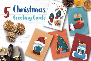 Silent Christmas Greeting Cards, a Decorative Illustration by RabbitAndPencil