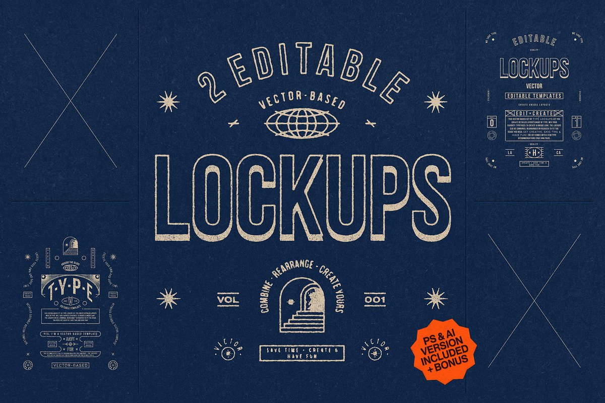 2 Editable Type Lockups - Sample 01, a Work Illustration by aples (Photo 1 of 4)