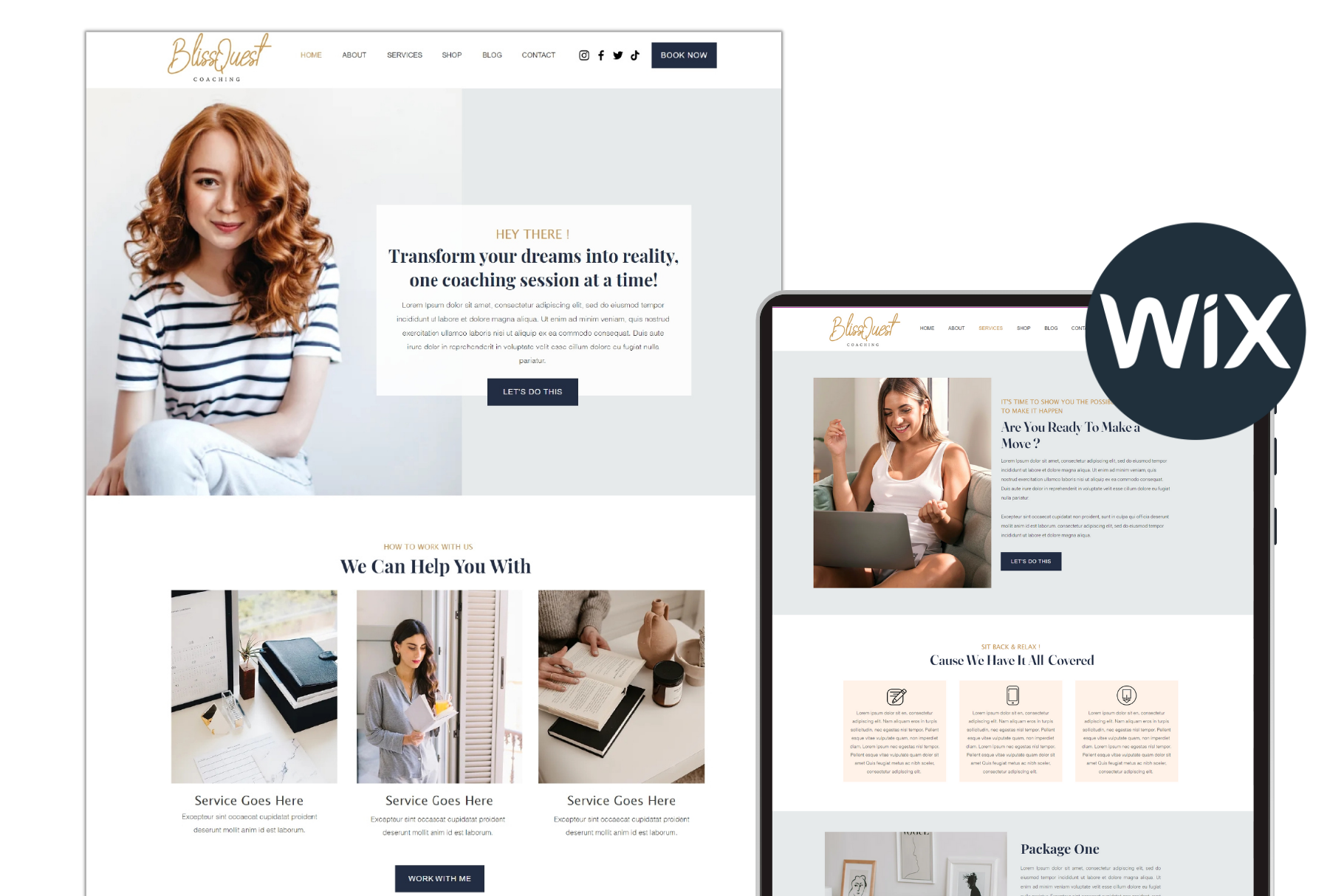 Wix Coaching Website Template