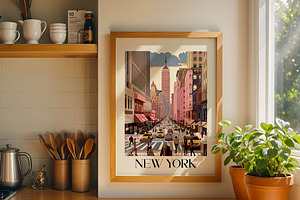 Vintage Travel Poster New York, a Decorative Illustration by elfy creative