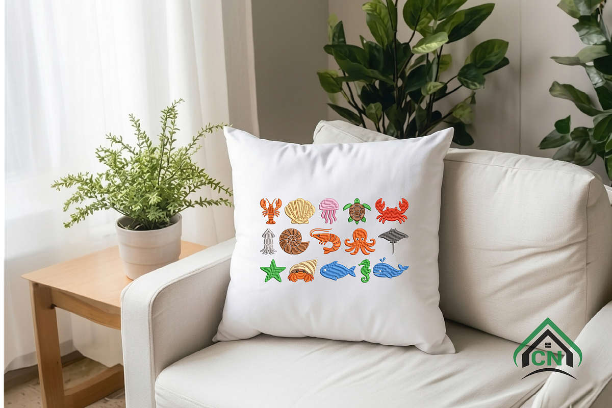 Mini Sea Animal Embroidery Design, a Solid Icon by Craft Nest (Photo 4 of 6)