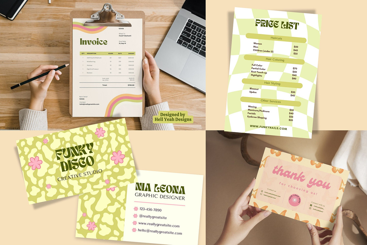 Disco Cowgirl Branding Starter Kit, a Branding & Logo Template by Hell Yeah Designs (Photo 11 of 18)