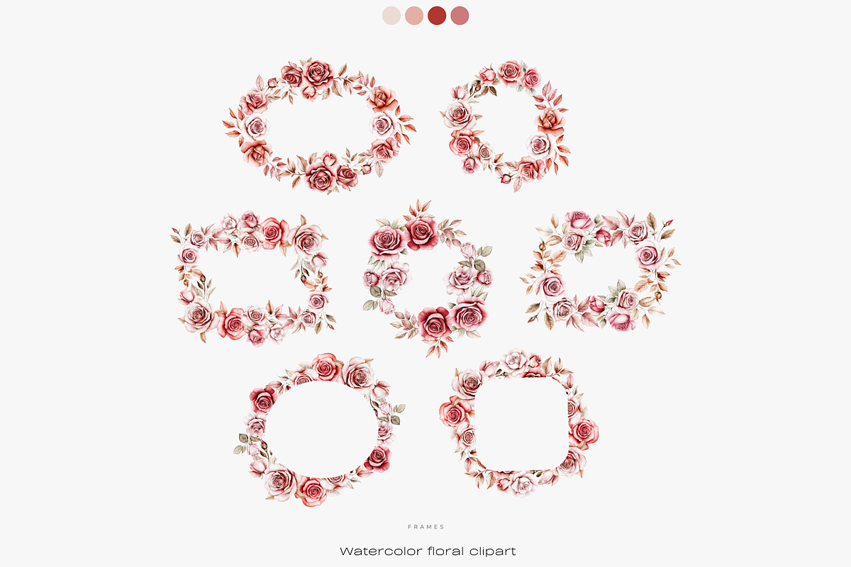 vintage roses elegant florals set, a Decorative Illustration by Patishop Art (Photo 11 of 13)