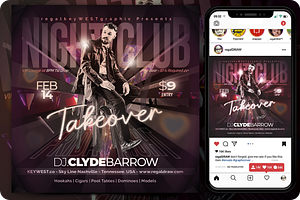 Night Club Party Flyer, a Flyer Template by regalDRAW