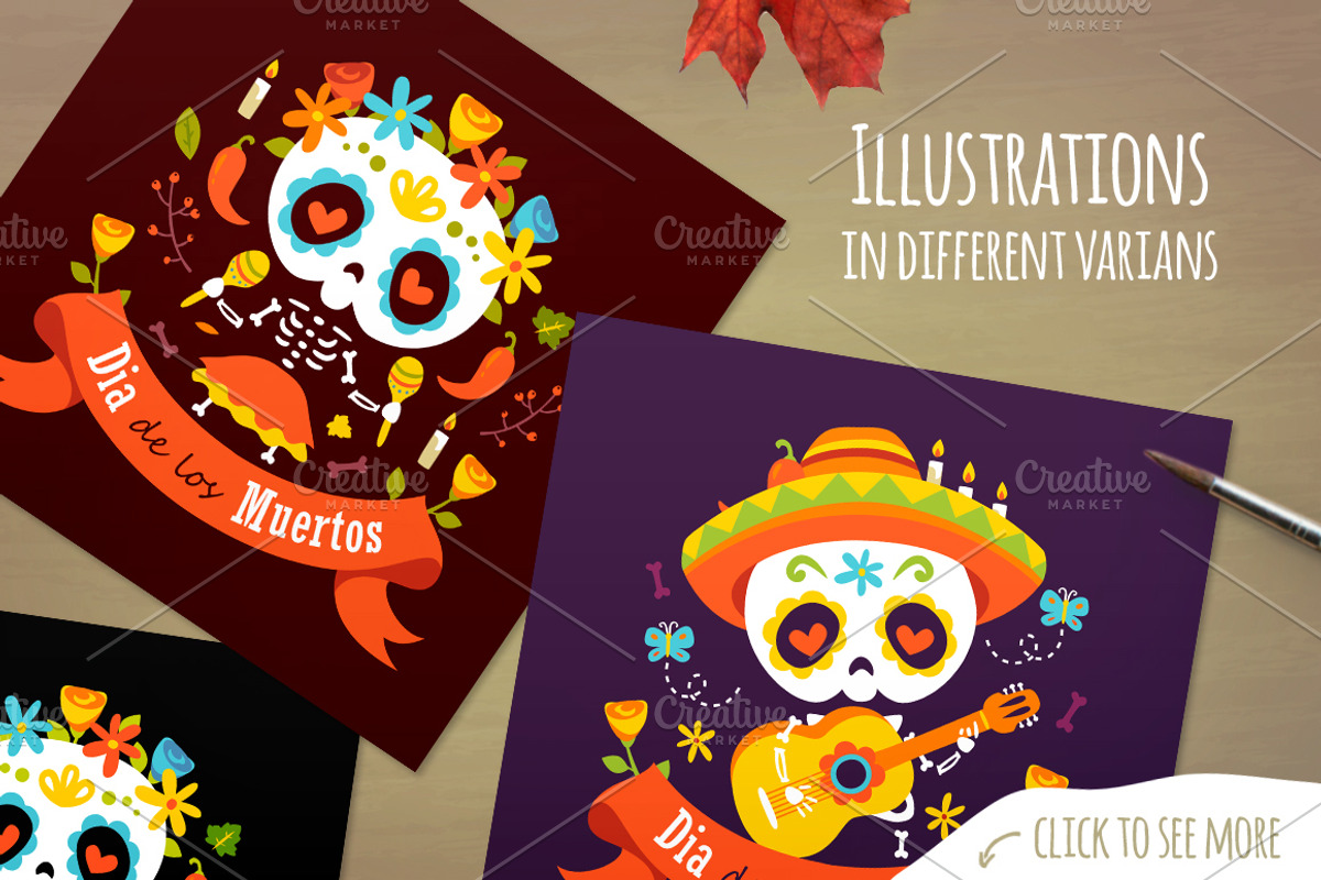 Day of the Dead set, a Decorative Illustration by SunnyWS (Photo 5 of 9)