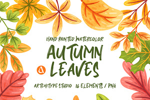 Watercolor Autumn Leaves Clipart